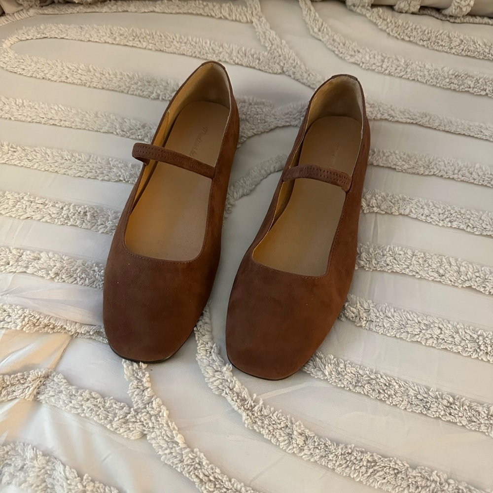 Madewell Brown Suede Flats - worn once